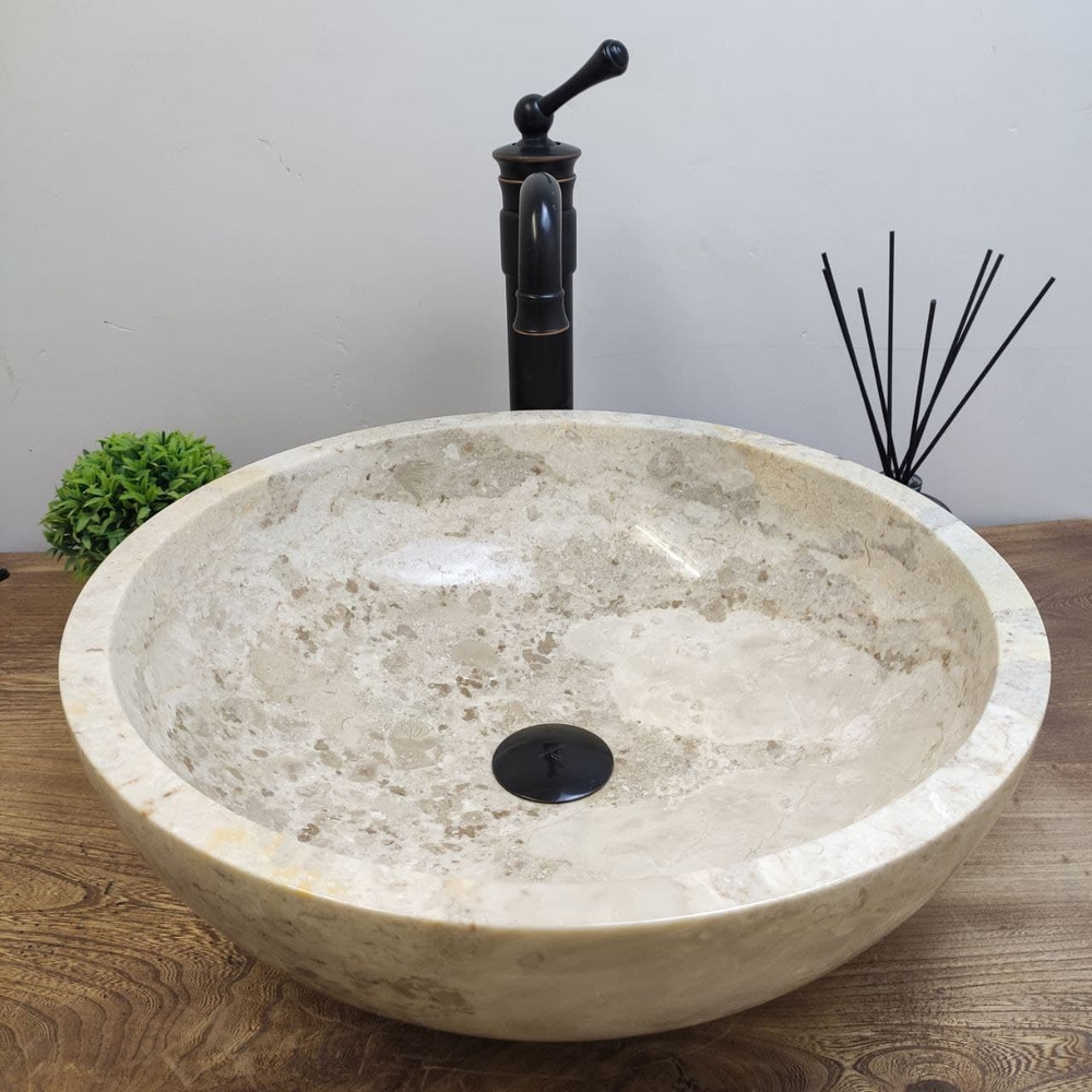 Раковина из мрамора Bowl Cream BM-61130 Tin Lip1.9 см 45*45*15