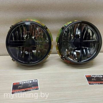 Передние фары внешние VW Golf 1 smoke