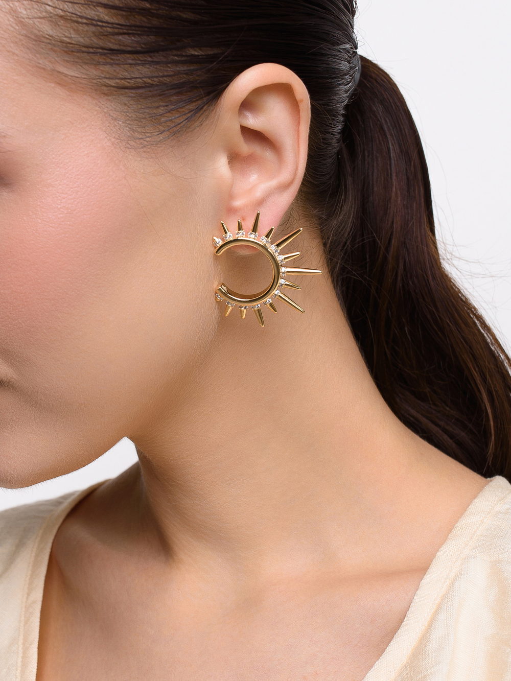 Серьги "Semi-sun" Gold