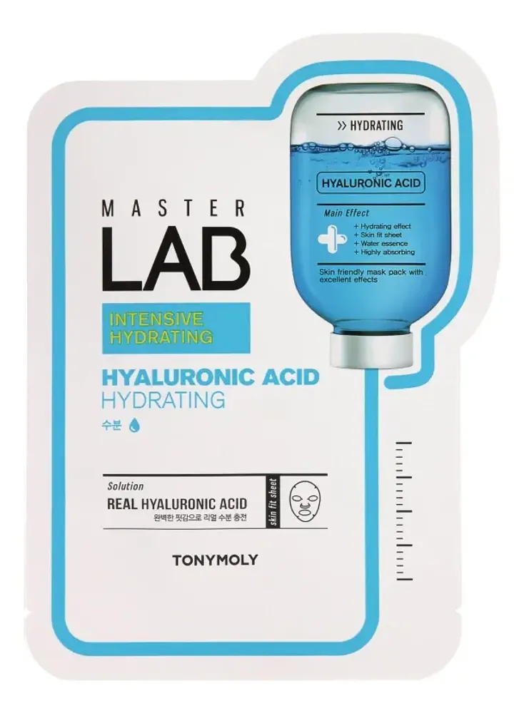 Tony Moly Маска для лица с гиалуроновой кислотой - Master lab hyaluronic acid mask, 19мл