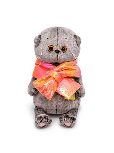 Мягкая игрушка Басик BABY в дутом шарфе 20 см