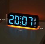 Часы-будильник настольные LED GH9001 черный корпус