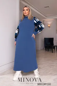 Платье 1532-джинс Minova