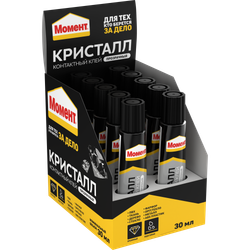 Клей Момент 873873 Кристалл 30 мл. ШБ | Клеи бытовые и универсальные