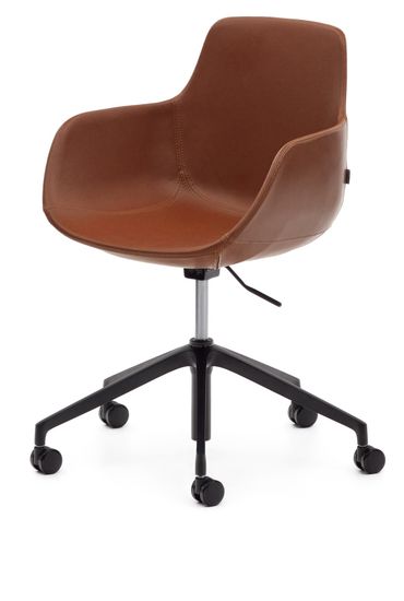 Рабочее кресло Tissiana коричневая искусственная кожа La Forma