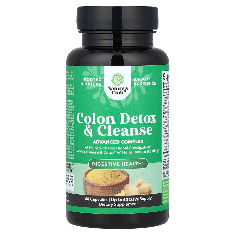Nature's Craft, Colon Balance, улучшенный комплекс, 60 капсул