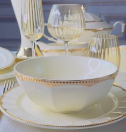 Lenardi 205-942 Салатник 20х8см ИМПЕРИАЛ ЗОЛОТО в под.уп.(х18)Фарфор