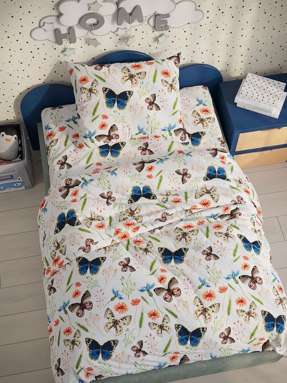 Наволочка комплект 2шт перкаль Сказка "Летний день" 50x70 см на молнии