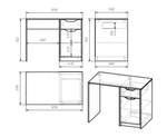 Комплект-1 RICH (КР-002+ШК-002+СП-001+КМ-001) Дуб Крафт золотой / Кенди U9114 (УД) / Сумеречный голубой