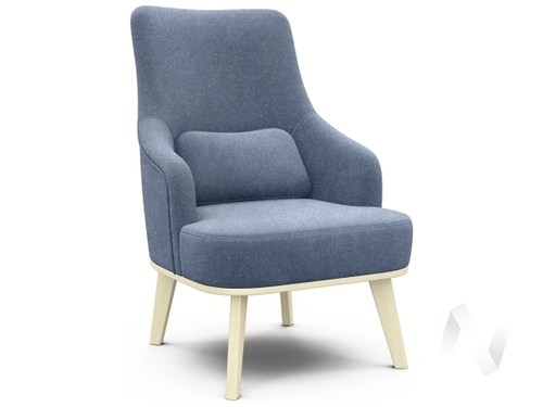 Кресло отдыха Комфорт-5 высокая спинка (бесцветный лак/EVA NAVY)