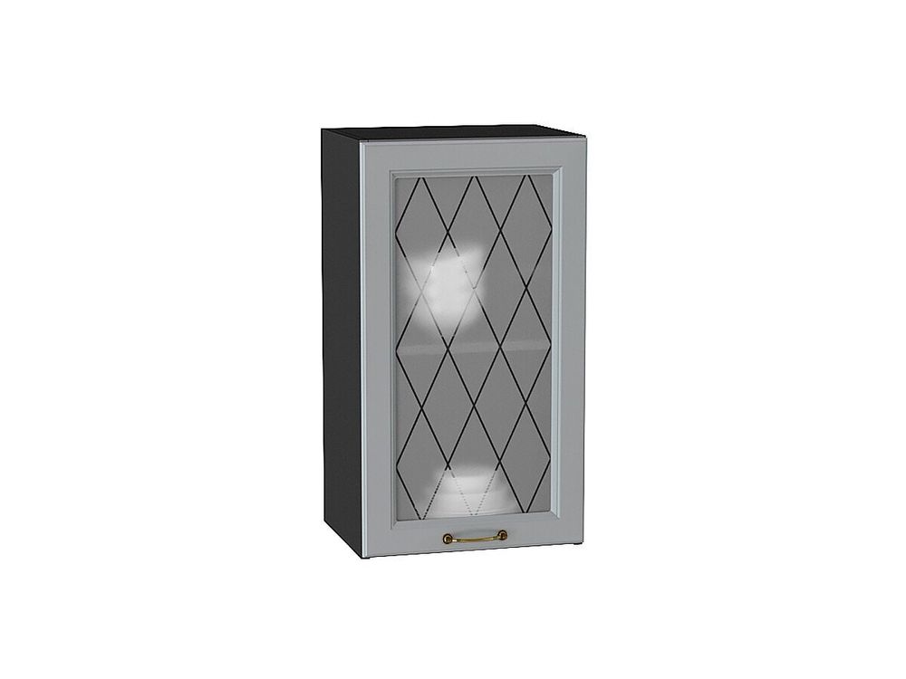 Шкаф верхний с 1-ой остекленной дверцей Ницца