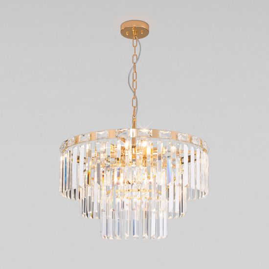 10130/8 / подвесной светильник / золото/прозрачный хрусталь Strotskis Smart