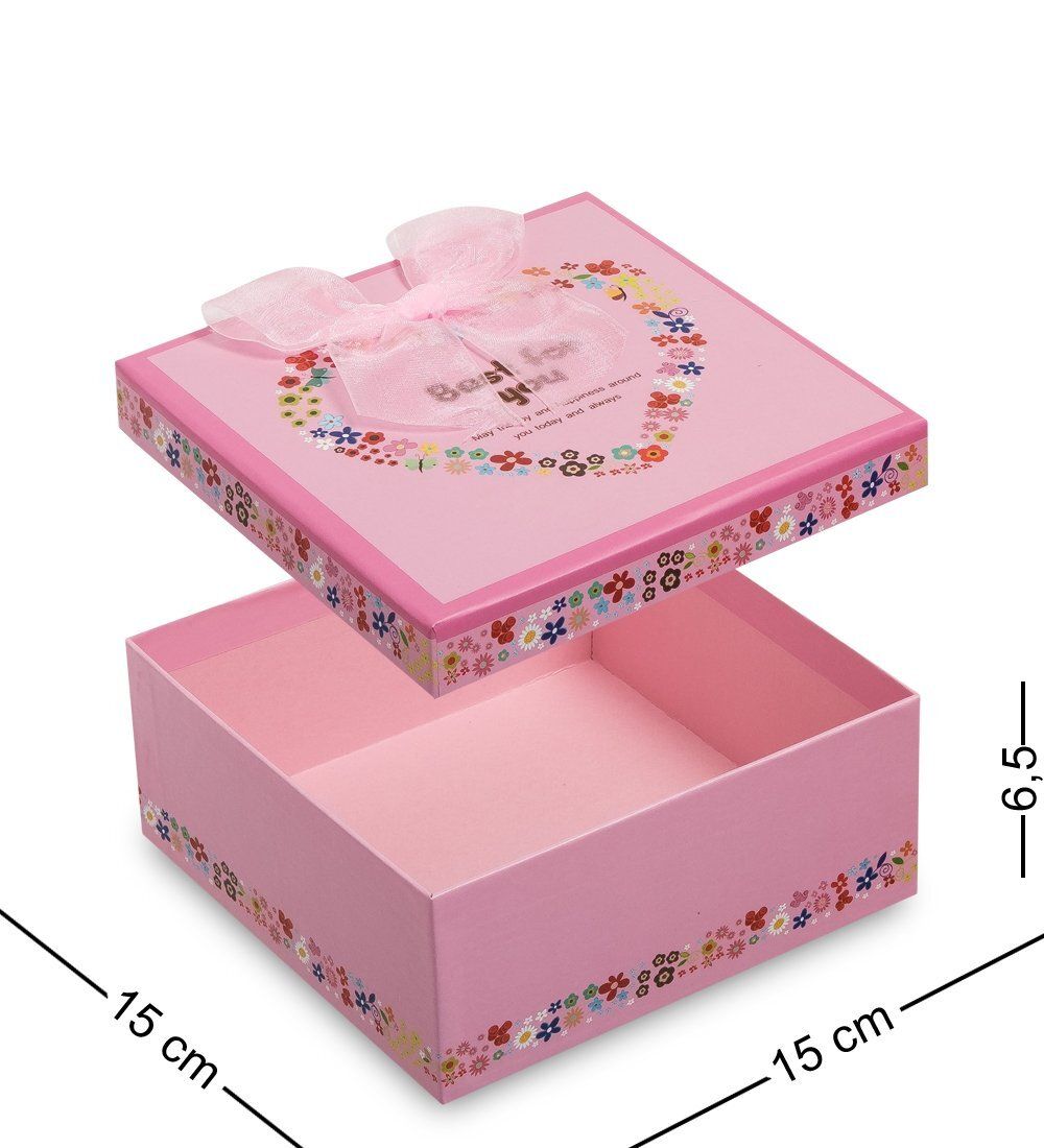 WG-29/1-A Коробка подарочная «Квадрат» цв.розовый