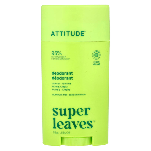 ATTITUDE, Super Leaves™, дезодорант-стик, груша и янтарь, 75 г (2,64 унции)