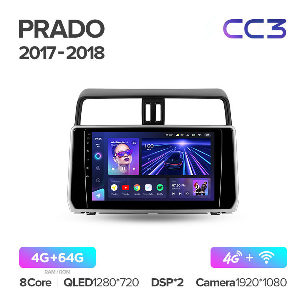 Teyes CC3 10.2" для TLC Prado 2017-2018