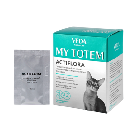 Синбиотический комплекс для кошек Веда My Totem ACTIFLORA - 30 саше по 1 г