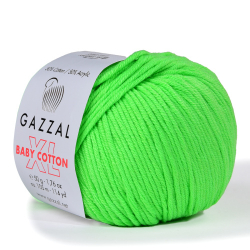Пряжа Baby Cotton XL 50 г,105м,50%хлопок, 50%акрил (цена за 1 шт)
