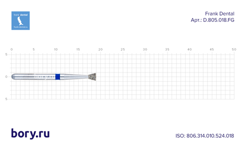 Бор алмазный стандартный Frank Dental типа FG - D.805.018.FG