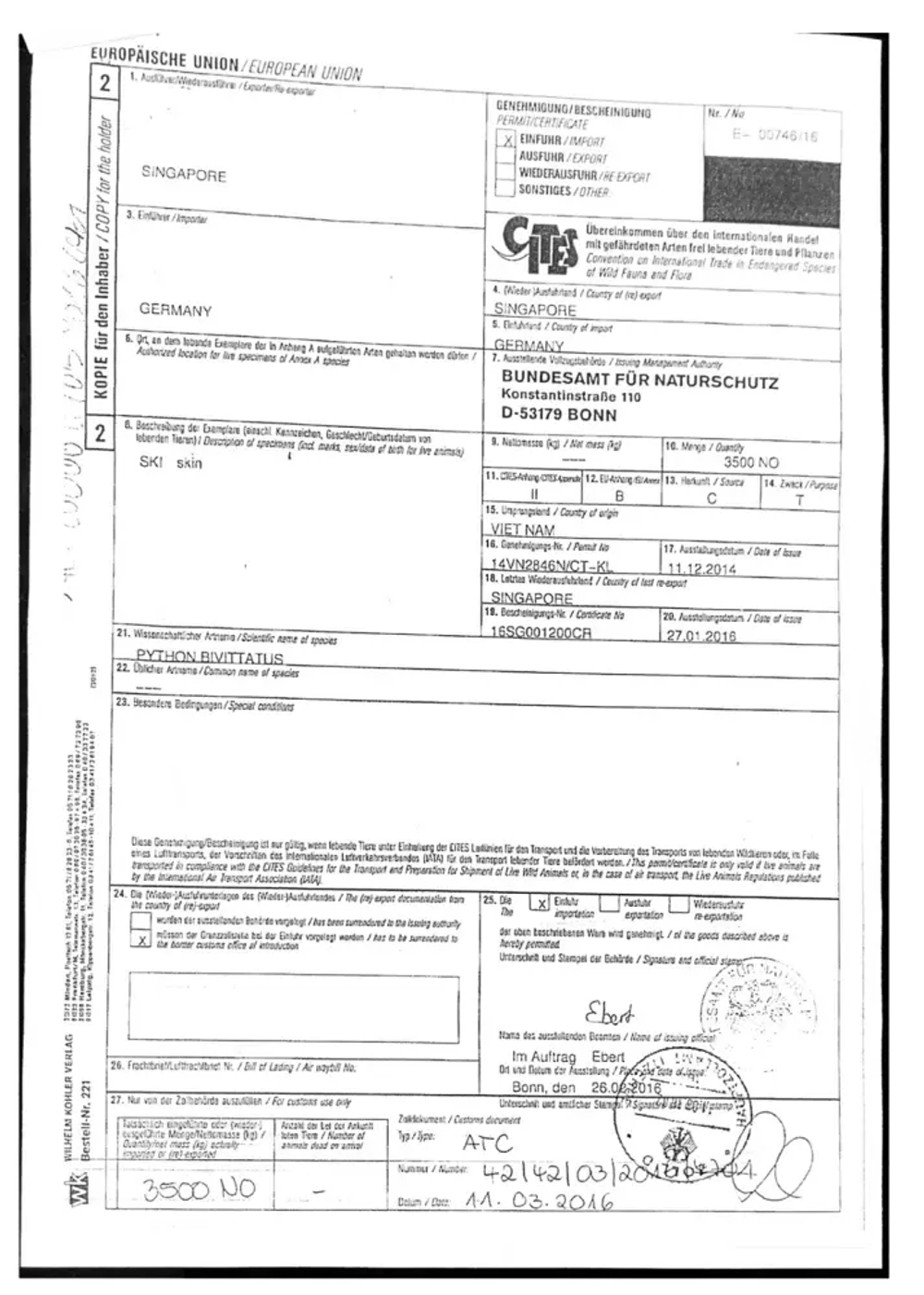 Сумка из натурального питона бежево-песочного цвета