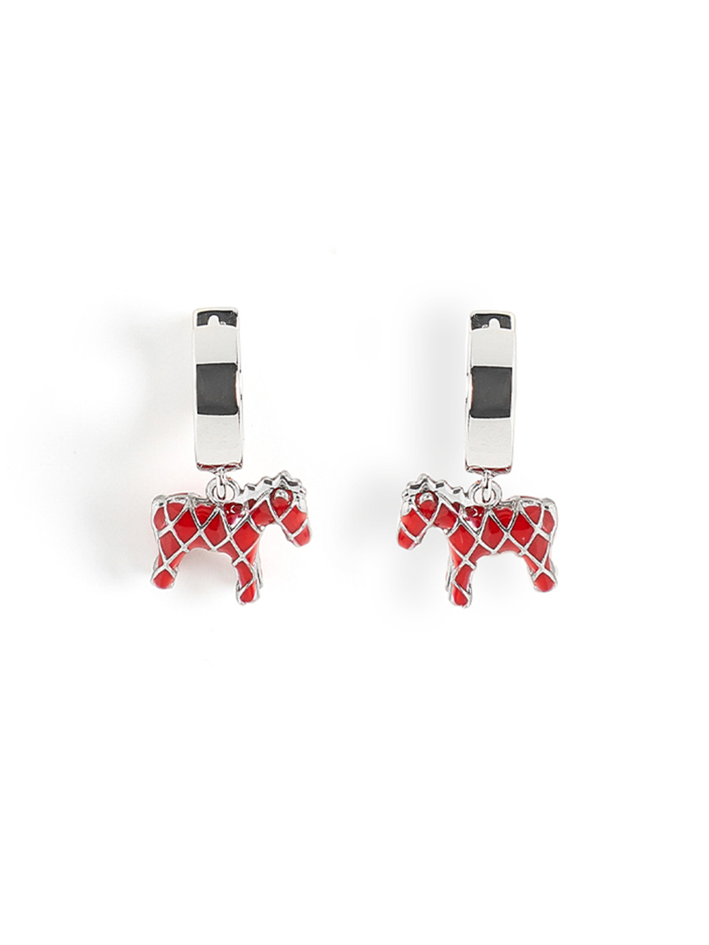 Серьги "Red Horse" Silver