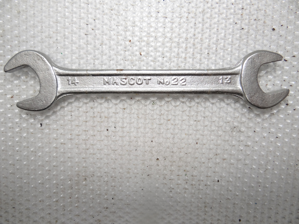 Ключ гаечный рожковый двухсторонний 13х14 MASCOT №22 CHROME VANADIUM