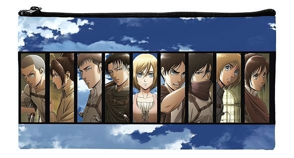 Пенал на молнии мягкий "Атака Титанов_Сезон 1-3" (Хатбер)