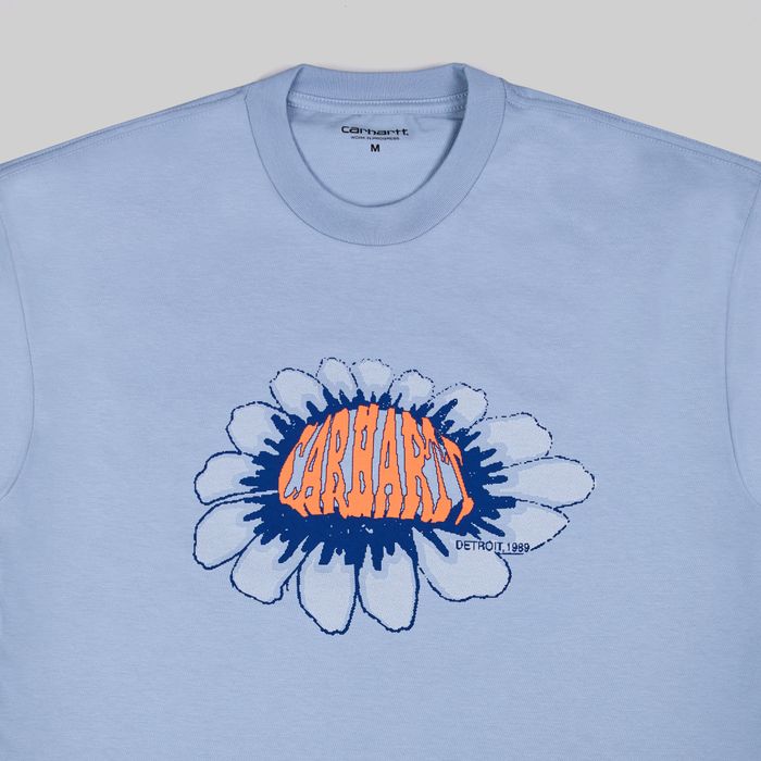 Футболка мужская Carhartt WIP Pixel Flower артикул:I033161_frosted_blue - купить в магазине Дайс