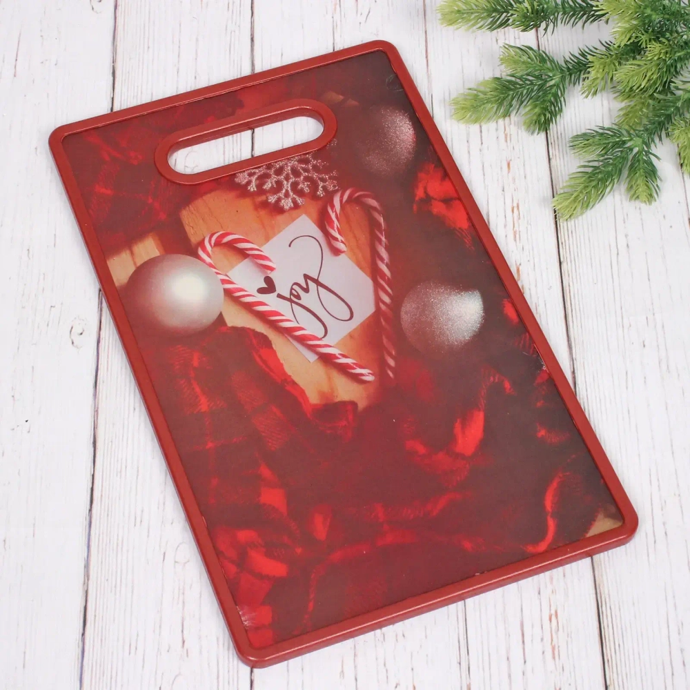 Доска разделочная пластиковая 37*23см «Новогодние символы»