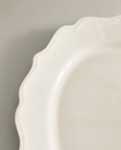 Zara Home блюдо сервировочное из фаянса, цвет бежевый, 40 см