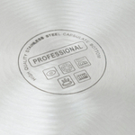 Котел 50л, нерж.сталь, d=40см, h=40см, тройное дно, индукция, мерная шкала, "PROFESSIONAL", Luxaro