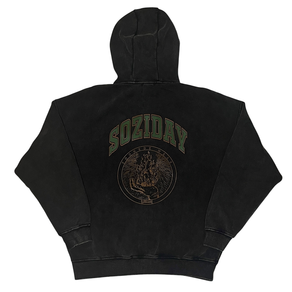 YOONEDE zip худи "HAND ON FIRE"