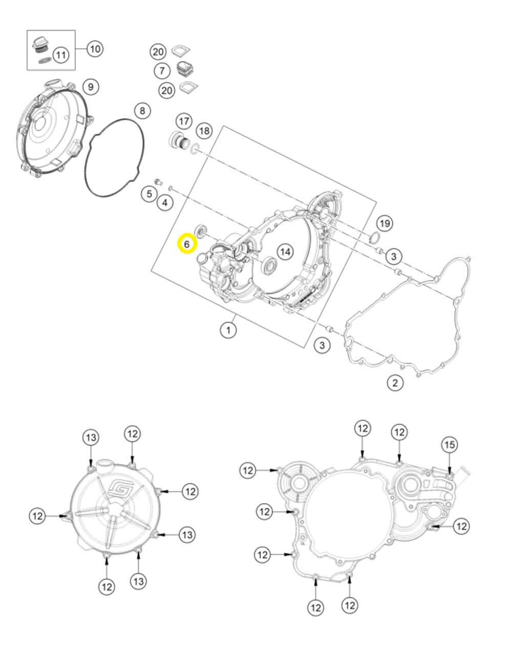 Сальник помпы KTM, HQV, GASGAS 8X24X7 Duo (0760082472)