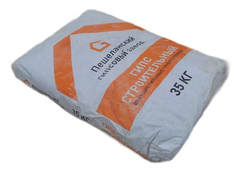 Смесь сухая гипсовая среднего помола фасованная ГОСТ 125-2018(35 кг)