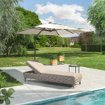 Шезлонг-лежак плетеный с матрасом Tagliamento Leon