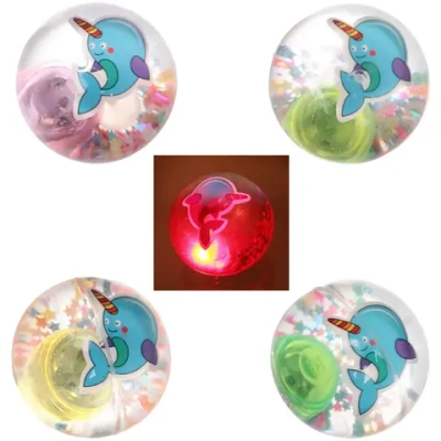 Мяч 6,5 см «Сказочный мир» (попрыгун с водой и подсветкой) СТИКЕР НА ВЛОЖЕНИЕ