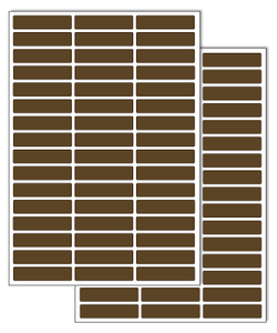 Коричневые виниловые наклейки для маркировки Policomprint М13, 42х10 мм. 96 шт.