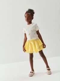 Юбка-шорты с воланом "Желтый подсолнух"