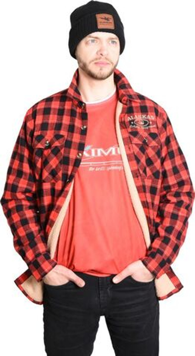 Рубашка мужская в клетку теплая с длинным рукавом  XXL