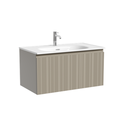 Тумба подвесная SANCOS Code 785х453х400, c одним ящиком оснащенным доводчиками, цвет серая платина , арт. CD80GP