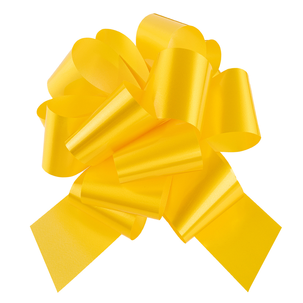Бант Шар Желтый Лаковый 21 см.