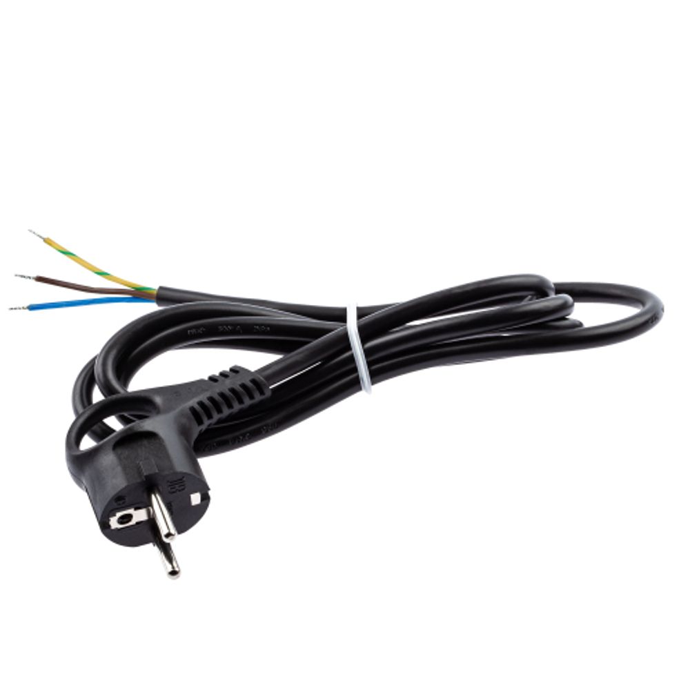 Шнур сетевой с вилкой ЭРА U-3x1,5-1,5m-B с заземлением 1,5м ПВС 3x1,5мм2 черный