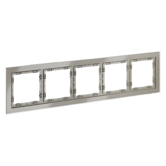 Рамка стеклянная VOLTUM S70 на 5 постов, (шелк, стекло)