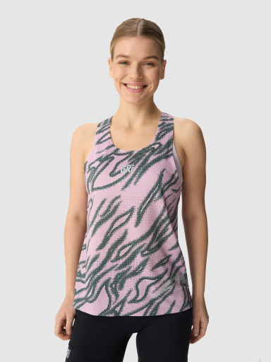 Майка женская GRI Старт лилово-зелёная