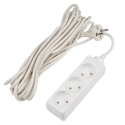 S-CD3-7 Удлинитель Uniel серии Стандарт. б-з. 3 гн.. шнур 7 м