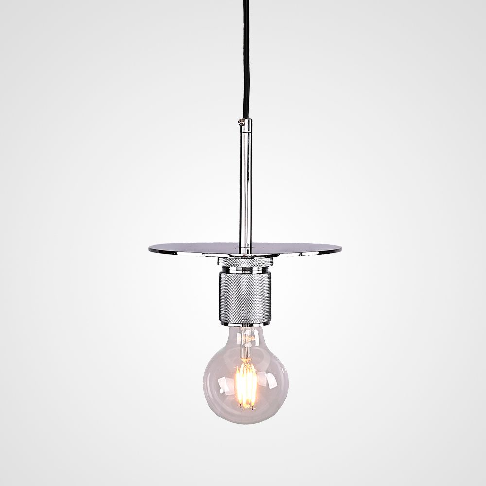 Подвесной светильник RH Utilitaire Disk Shade Pendant Silver
