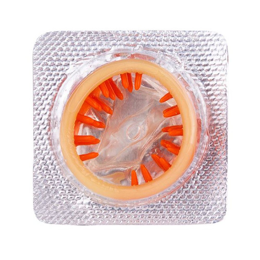 Стимулирующая насадка Тайфун с шипиками по бокам Sitabella Platino 1422