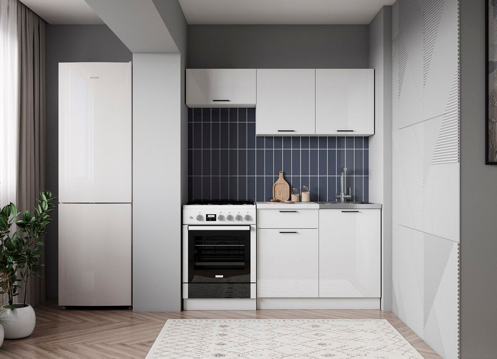 Кухня «Дуся» комплект 1.6 Белый бриллиант