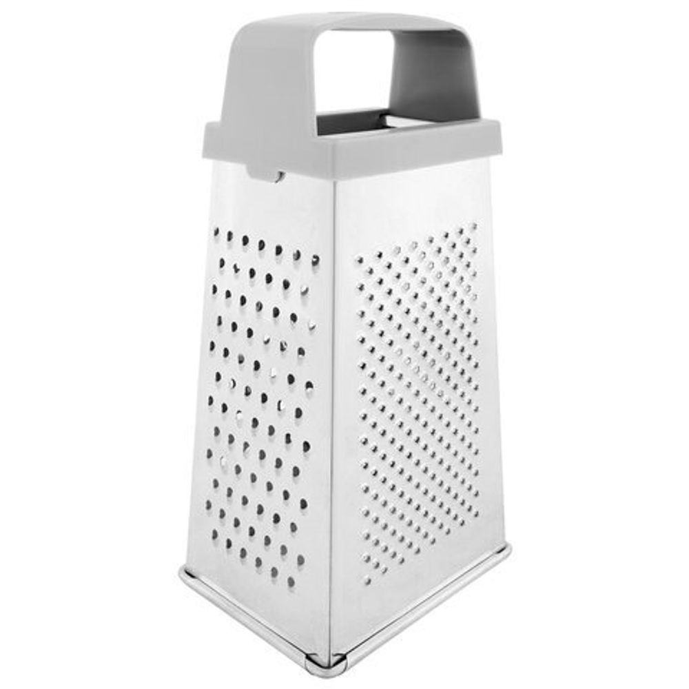 Терка 4 грани 22х11х8,5 см, белая жесть с пластиковой ручкой, BOOMHOUSE (БумХаус) Кварц, 701859