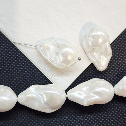 Жемчуг Майорка, капля барокко 26×13мм, штучно