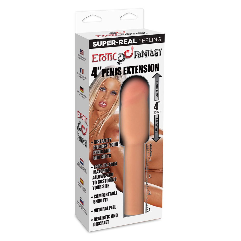 Насадка для увеличения члена на 10 см реалистичная GIRTH EXTENDER